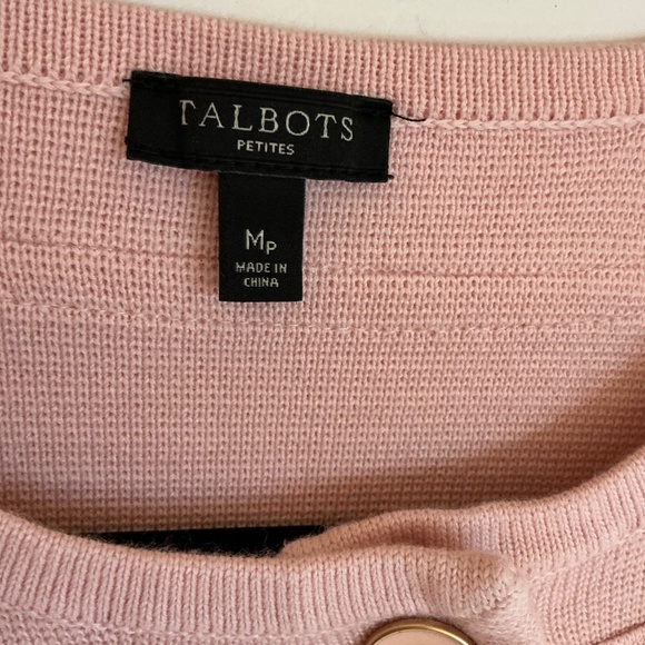 Talbot’s Women’s pink cardigan pink buttons and pockets Size M/P - Picture 2 of 4